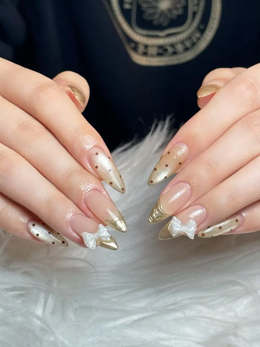 ネイル オーロラネイル ボルドー ブラウン 氷ネイル・うるうるネイル キラキラネイル ハンドネイル Julli NailStudioのネイルデザイン