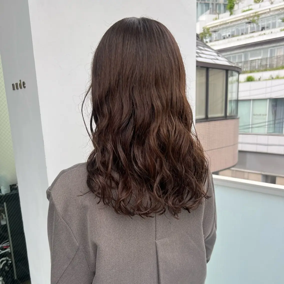 セミロング カラー パーマ セミロングパーマ カット ヘアカラー パーマ akane/オリーブ /ボブパーマのヘアスタイル