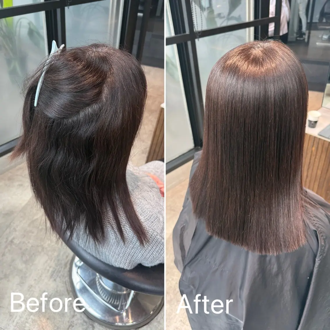 ミディアム カット 縮毛矯正 トリートメント 新宿/新宿三丁目 縮毛矯正/タカユキのヘアスタイル
