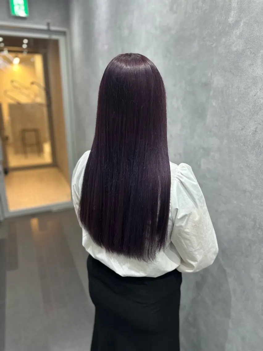 ロング カラー ラベンダーカラー 中村 さきのヘアスタイル
