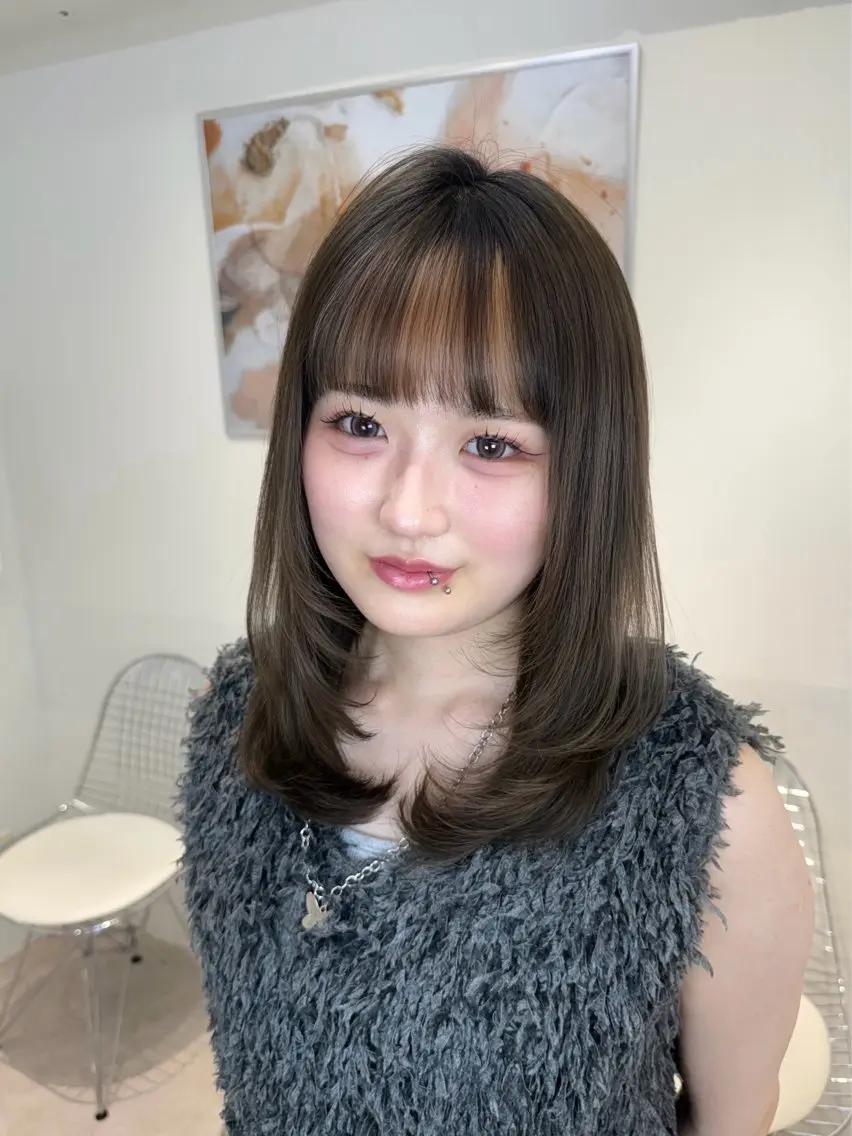 ミディアム 🫧うるツヤカラー/ cocono🫧のヘアスタイル