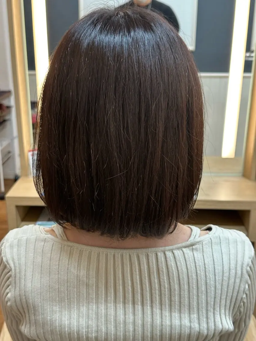 ショート カラー ブリーチ ブラウンカラー ナチュラルブラウン トリートメント ナチュラルカラー✨ SHINYAのヘアスタイル