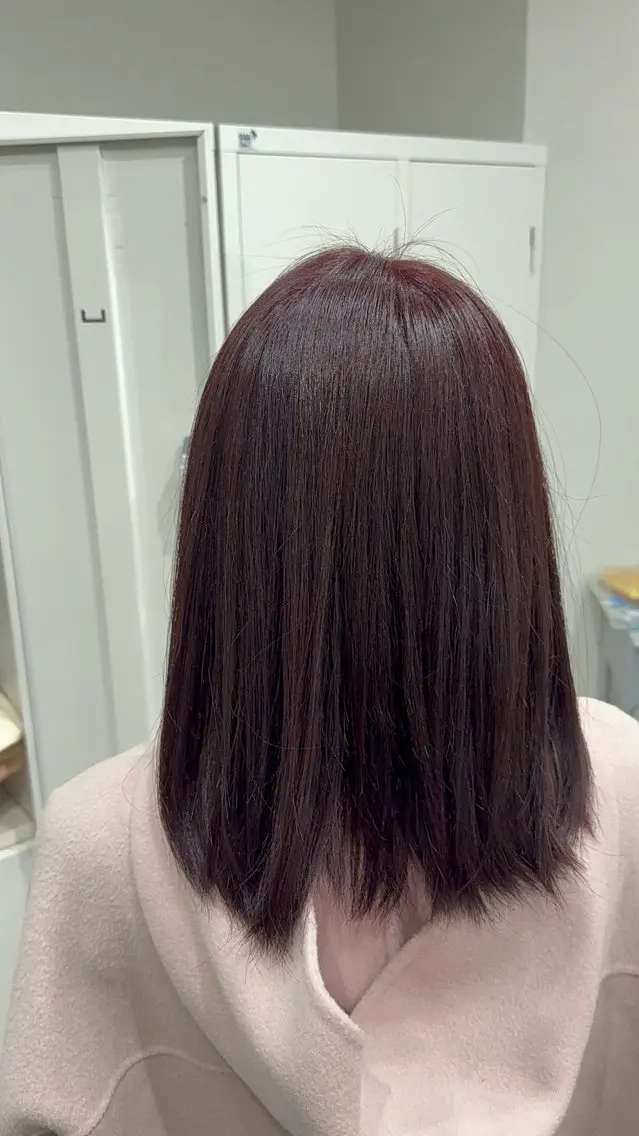 ミディアム カット ヘアカラー トリートメント soyon 心斎橋店のヘアスタイル