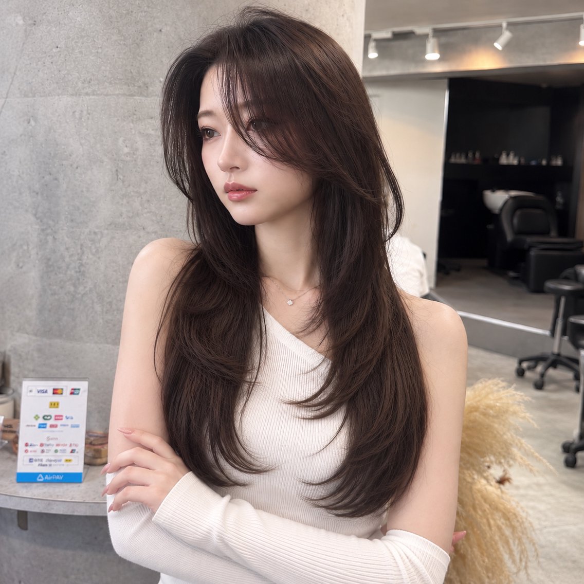 ミディアム カラー ヘアカラー トリートメント 新宿/顔周りカット/ レイヤー/がっきーのヘアスタイル