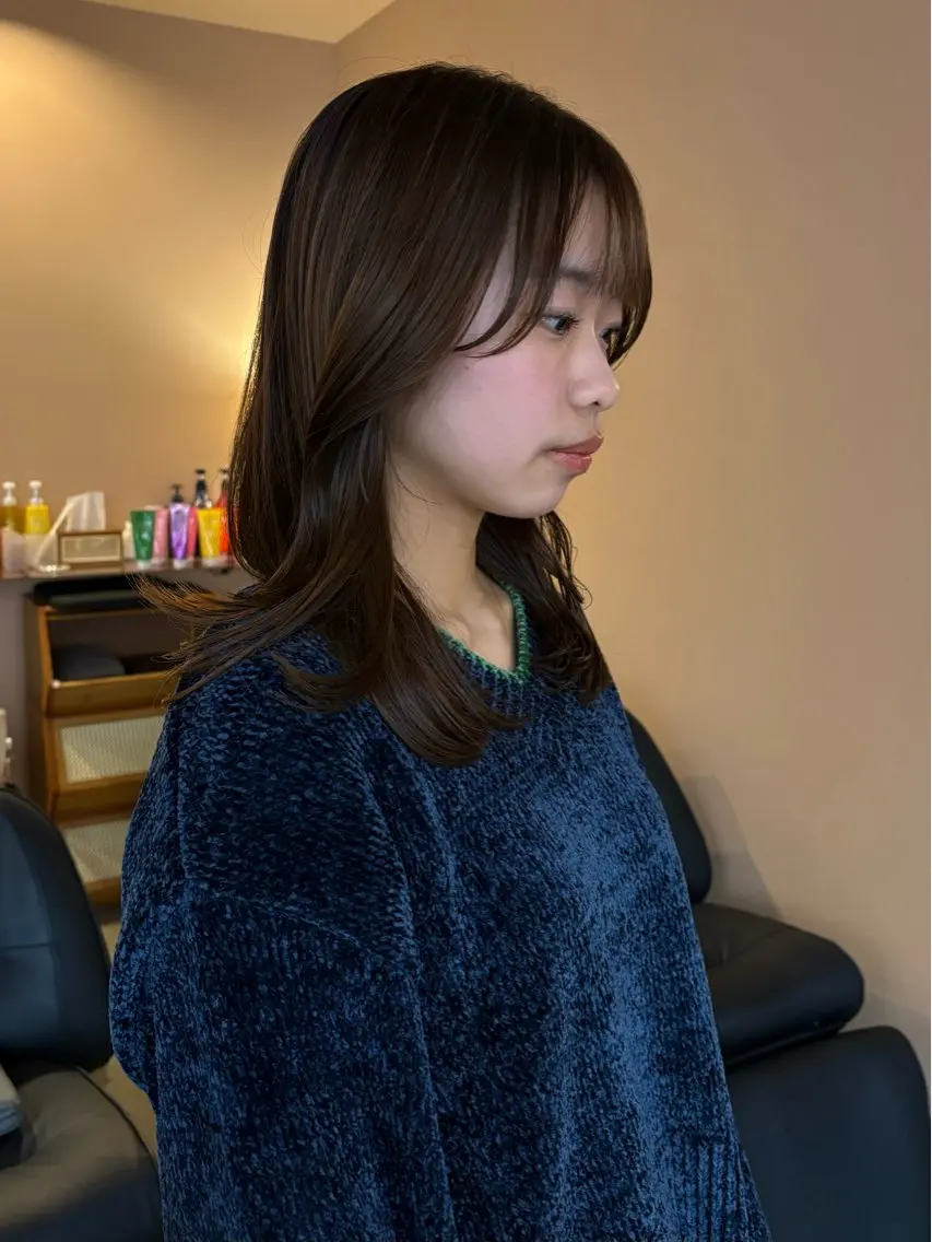 ミディアム 韓国レイヤー YOKE reinaのヘアスタイル