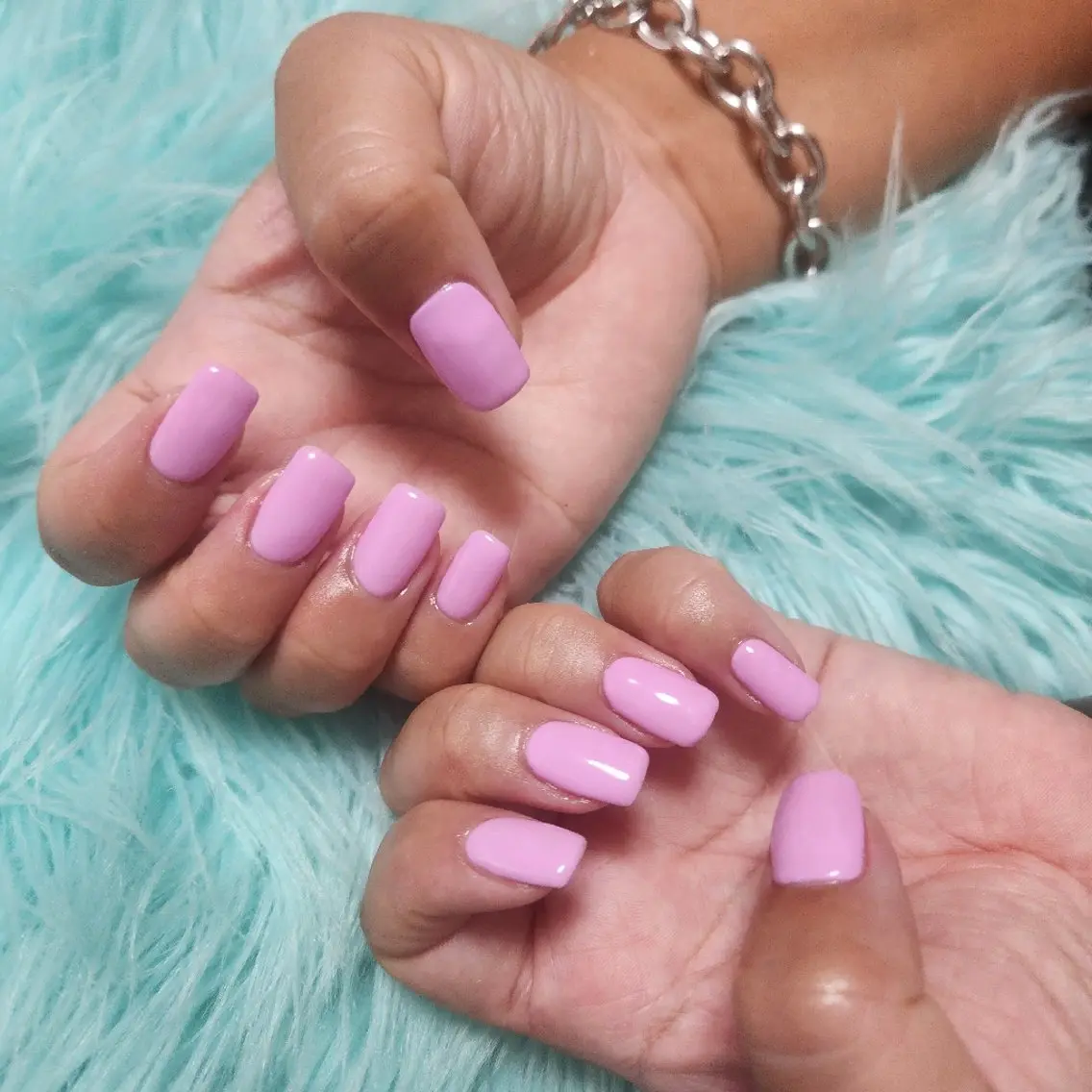 ネイル ピンク スクエアネイル Thetis nailsのネイルデザイン