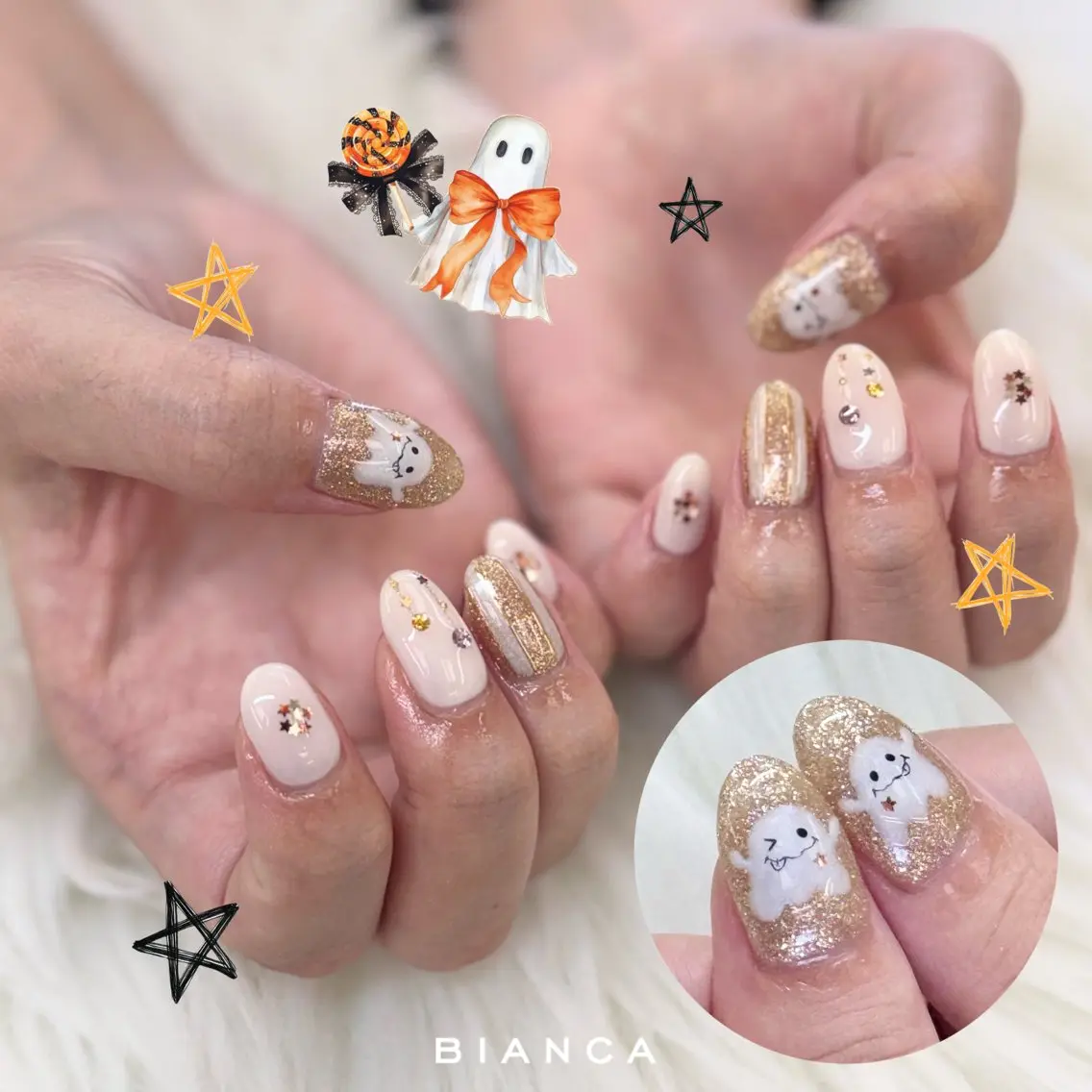 ネイル ハロウィン ハンドネイル Bianca大宮 Nail*森澤のネイルデザイン