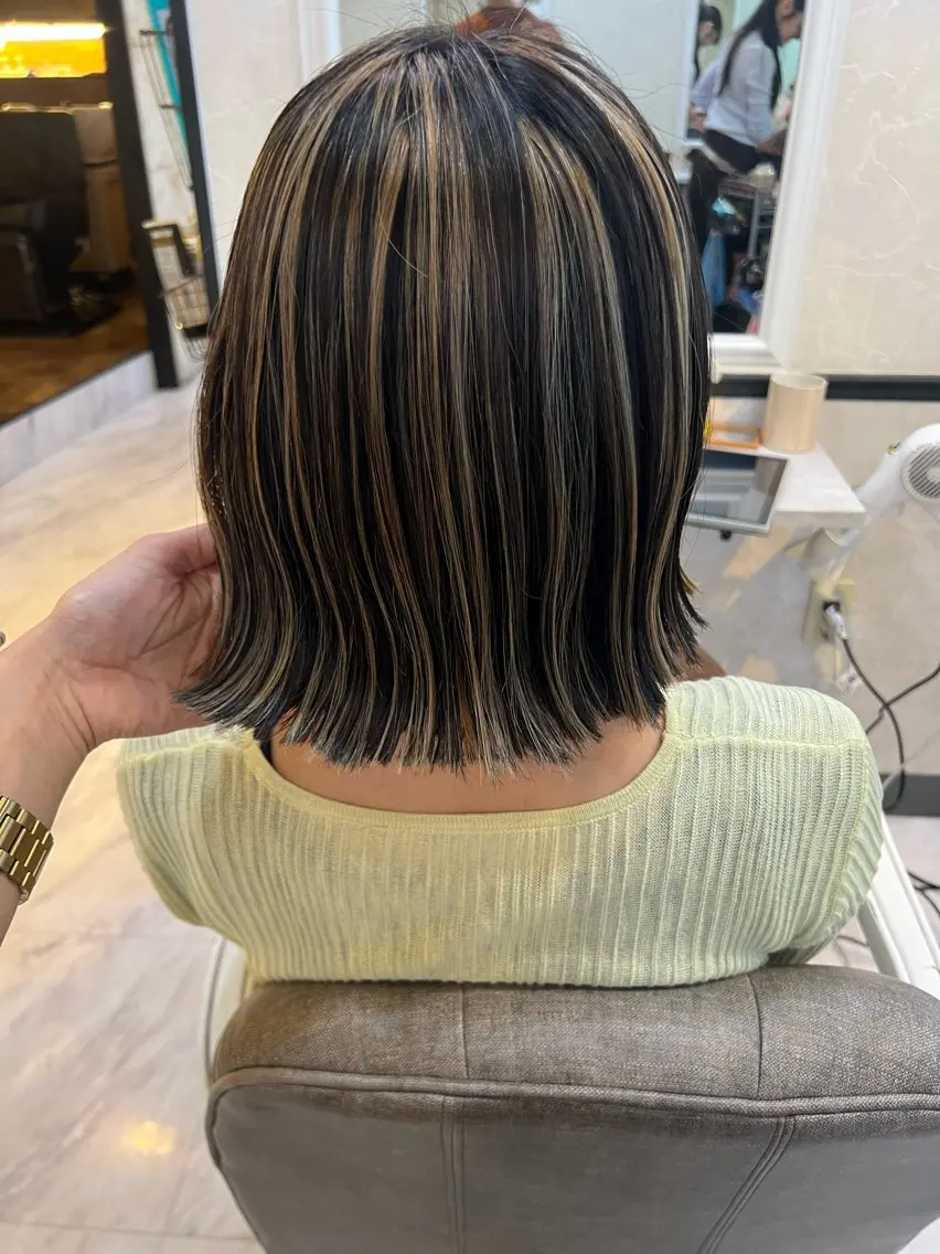 ミディアム カラー カット ヘアカラー 大人デザイン 🍃MORIKA🍃のヘアスタイル