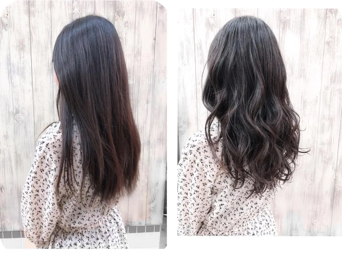 セミロング カラー パーマ 鈴木 悠のヘアスタイル