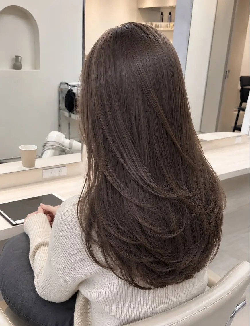 《🧋まろやか透明感カラー🧋》ベージュ系カラー+4stepトリートメント𓂃🫧‪の写真
