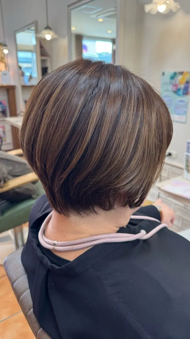ショート ハイライト ショートヘア カット ヘアカラー トリートメント 朝の時間を楽に✨ ショート/川元裕範のヘアスタイル
