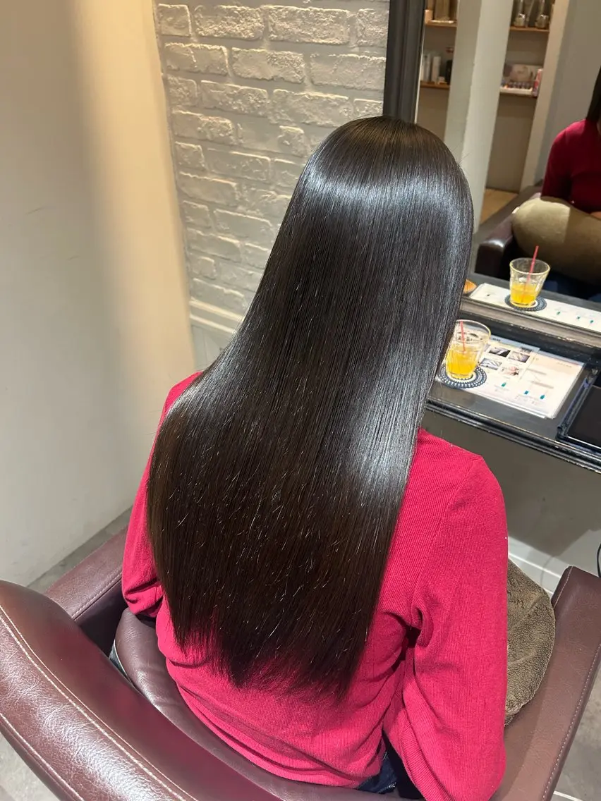 ロング カット 縮毛矯正 トリートメント 艶髪/韓国風🤍🖤 小林実央のヘアスタイル