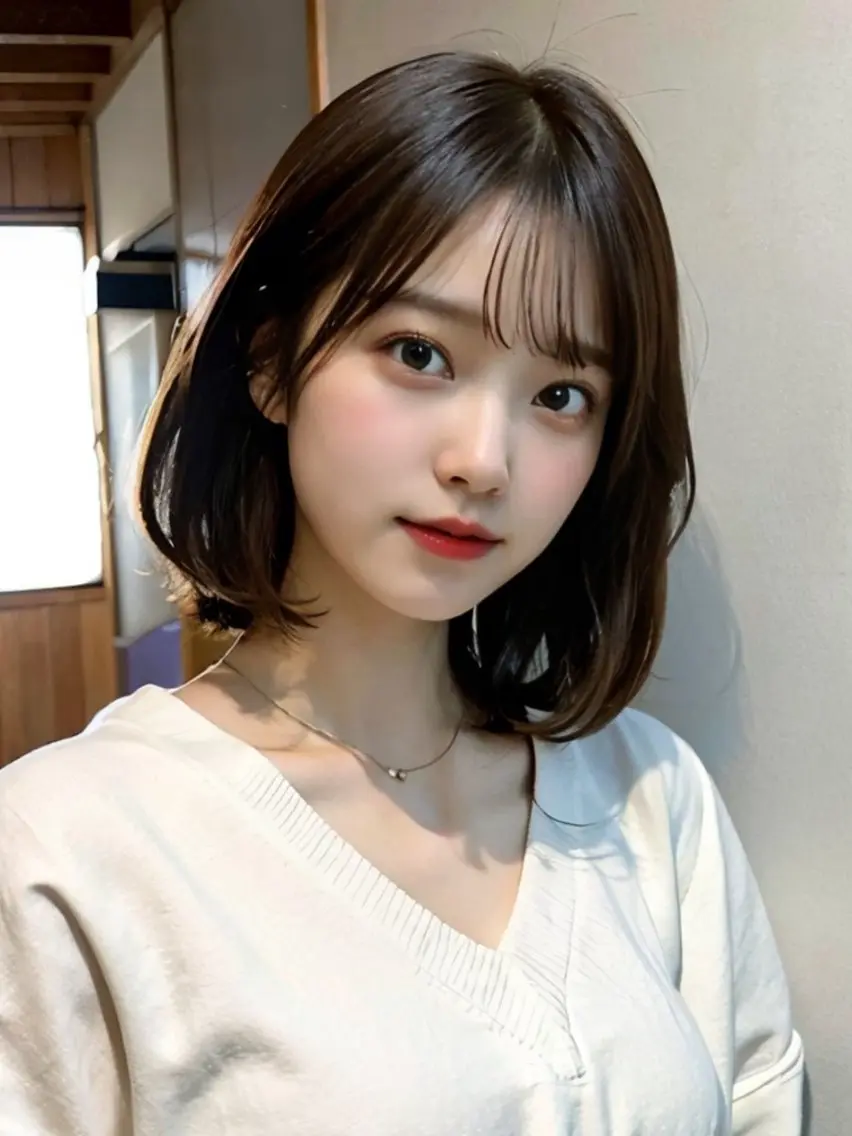 ミディアム カラー ボブ 韓国風ヘア 表参道/さあ や/大人ナチュラルのヘアスタイル