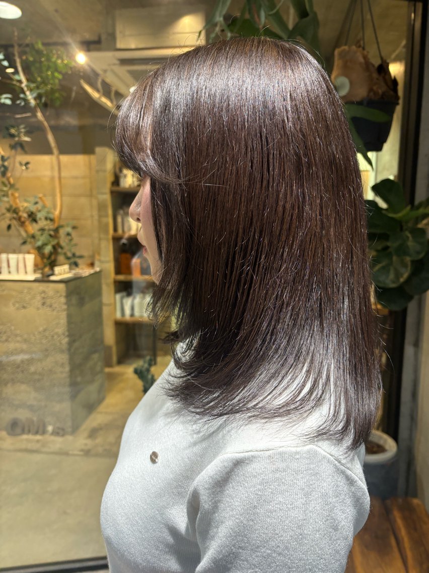 ミディアム ヘアカラー トリートメント 林 璃乙菜のヘアスタイル