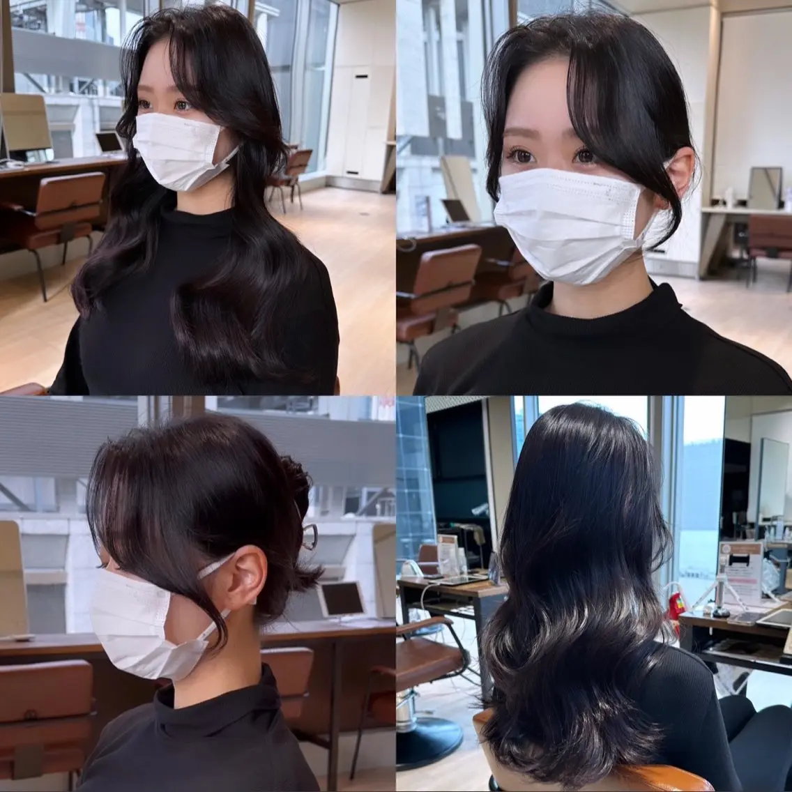 ロング カラー グレージュ 顔周りカット かきあげバング レイヤーカット カット ヘアカラー トリートメント レイヤー/顔周り /透明感🩶高橋大のヘアスタイル