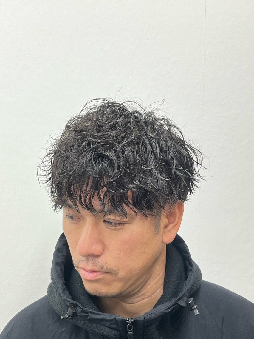 パーマ メンズ ヒロ銀座川崎 志田健介のヘアスタイル