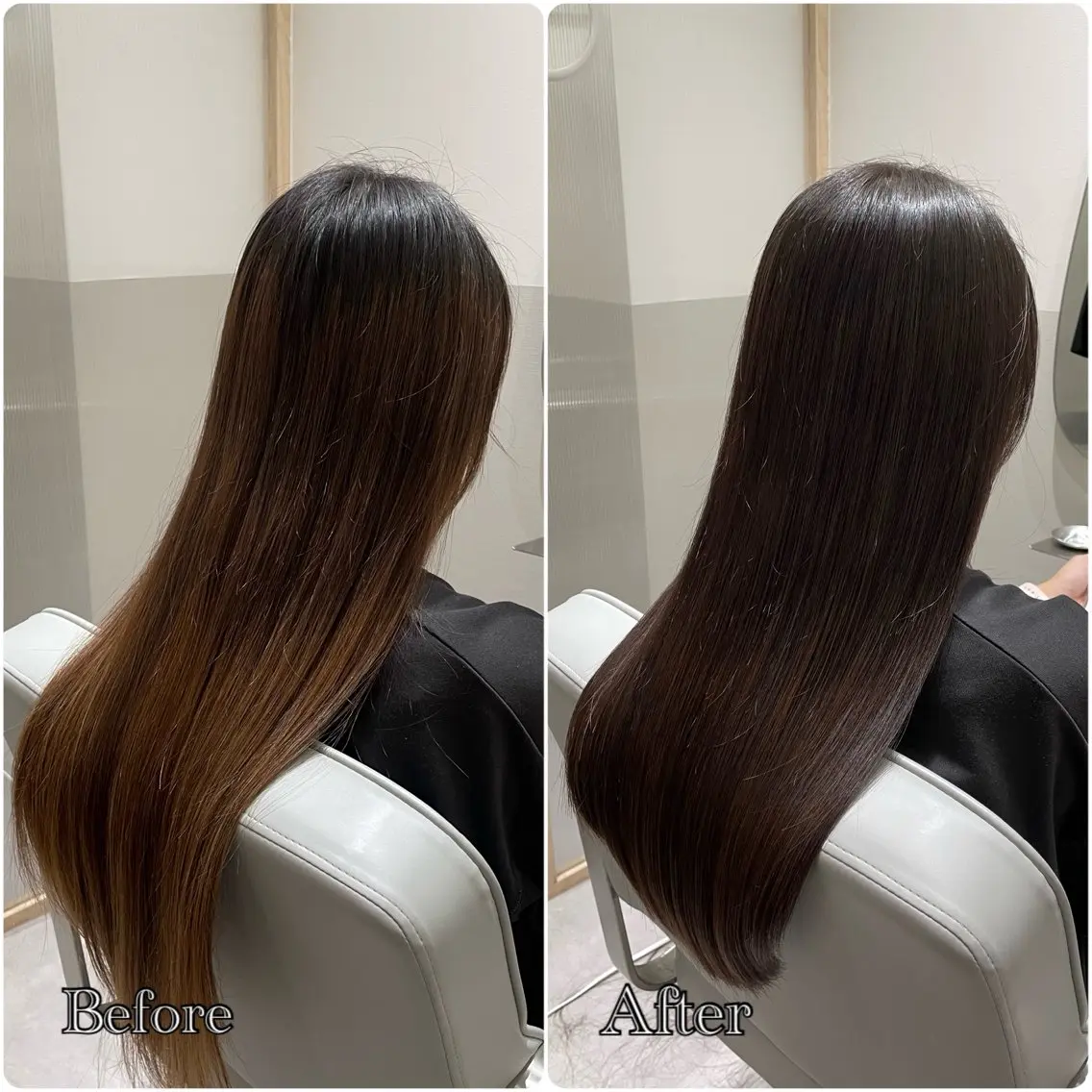 ロング カラー ブラウンカラー チョコレートブラウン 髪質改善 トリートメント 髪質改善✨Zina浦 安/個室🌈YUKIのヘアスタイル