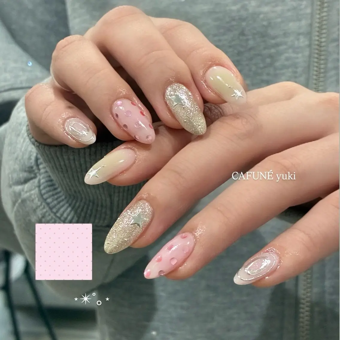ネイル ハンドネイル 🎼CAFUNÉ_ TOKYO.•*¨のネイルデザイン