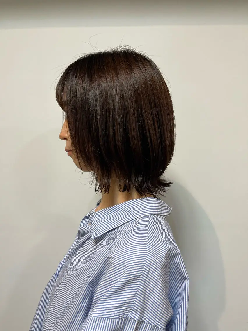ミディアム ボブレイヤー ボブ レイヤーカット 柊 ルキのヘアスタイル