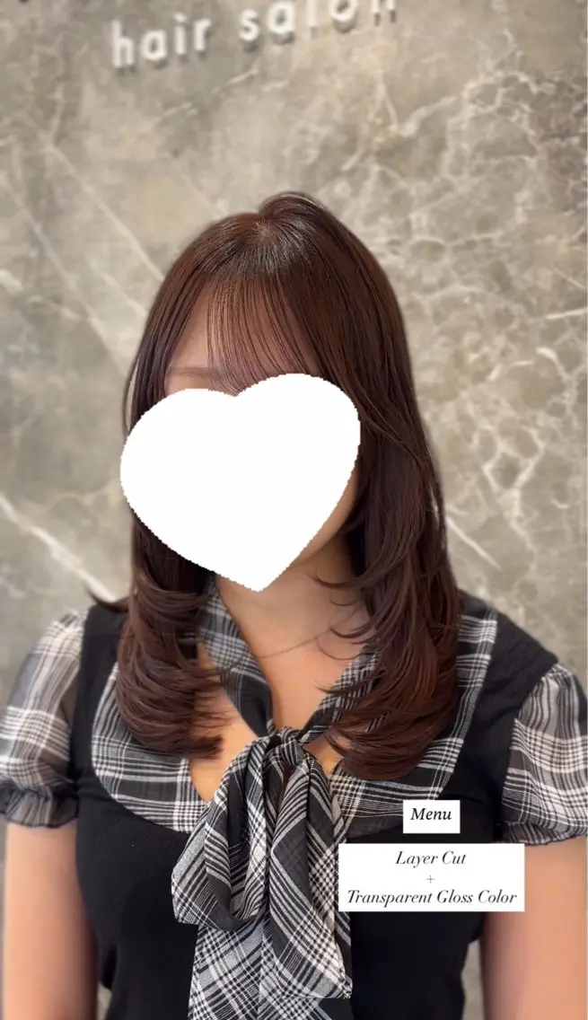 カラー ヘアカラー 韓国レイヤー艶カラー ブリーチ otohaのヘアスタイル