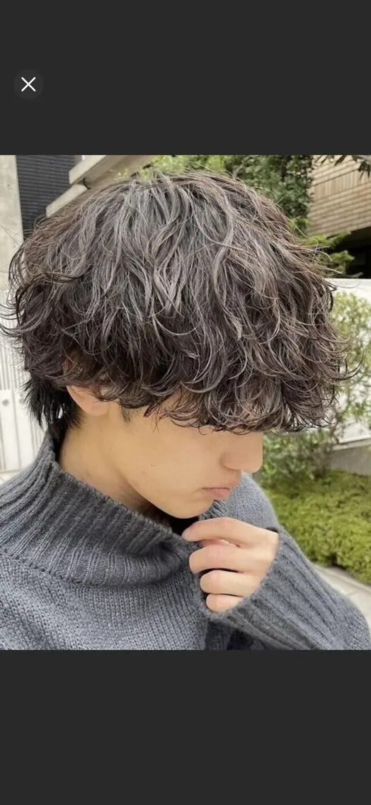 ショート カラー パーマ メンズ メンズパーマ 波巻きパーマ スパイラルパーマ カット パーマ fifth /波巻き /シャドウ/Kotaのヘアスタイル
