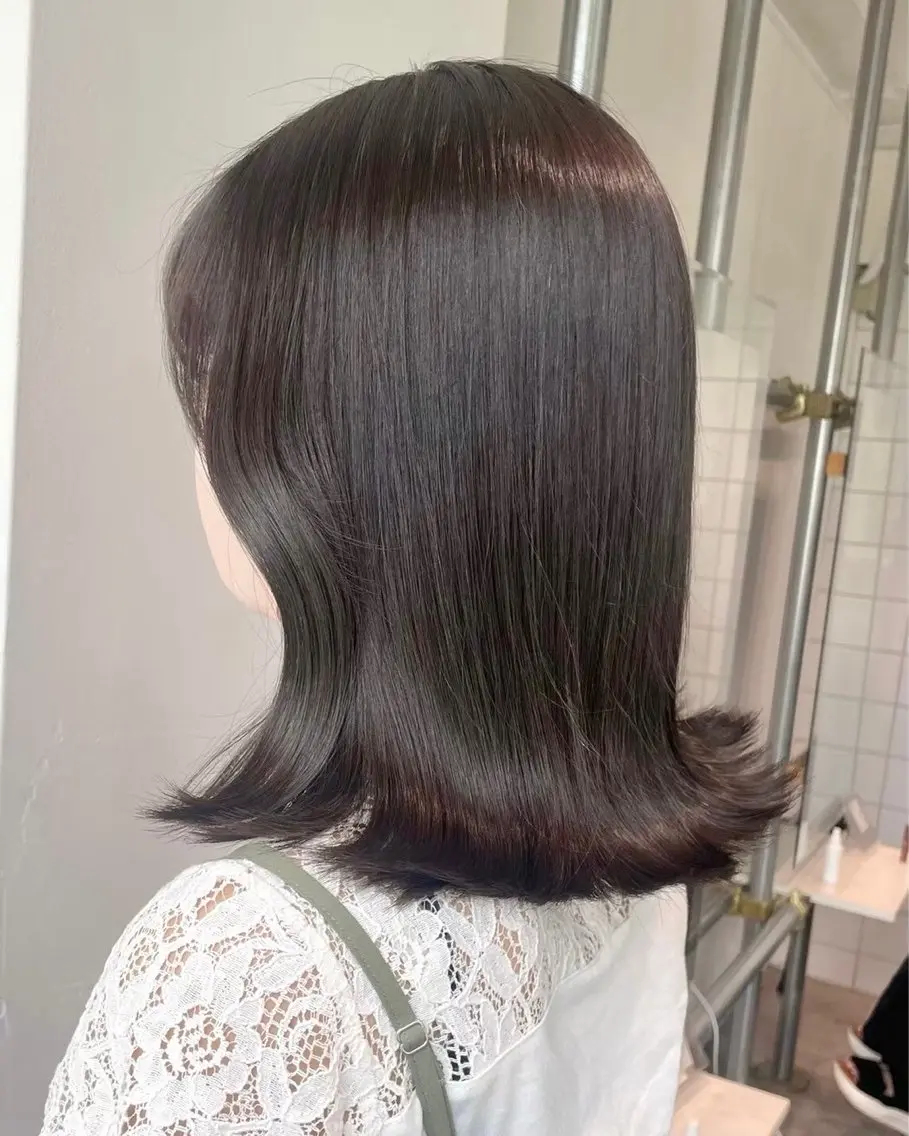 ミディアム カラー ヘアアレンジ Ryo横浜韓国ヘア/ 曲がる縮毛矯正特化のヘアスタイル