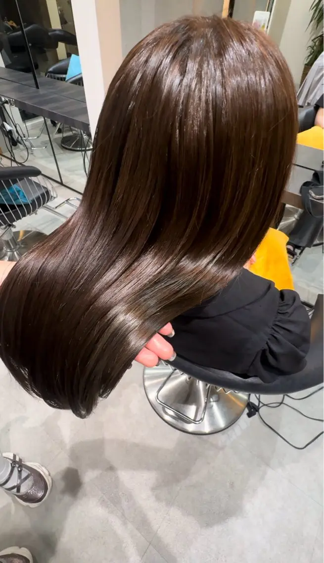 ✨6月限定絹髪ストレート＋カット＋超音波トリートメント✨の写真