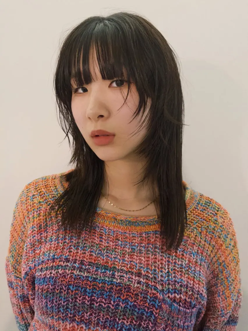 ミディアム ヘアアレンジ レイヤーカット ca naのヘアスタイル