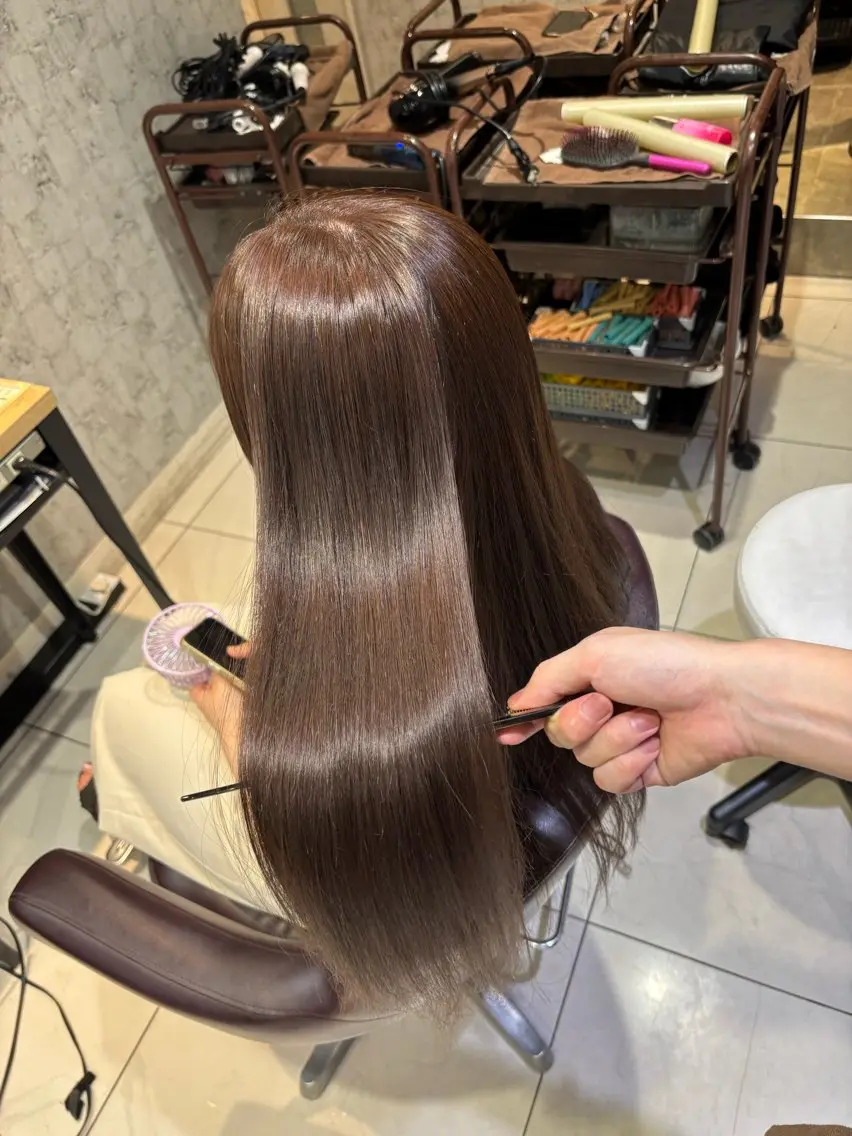 ロング カラー カット ヘアカラー トリートメント 🩵レイヤー✖︎ 髪質改善🩵リョウヤのヘアスタイル
