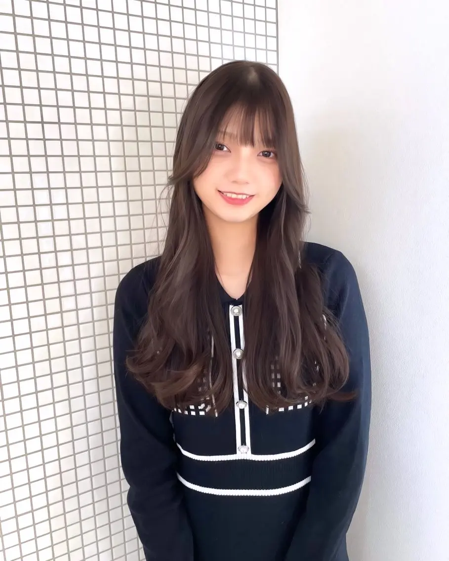 ロング カラー ヘアカラー トリートメント ren ボブロブ/ミディアムのヘアスタイル