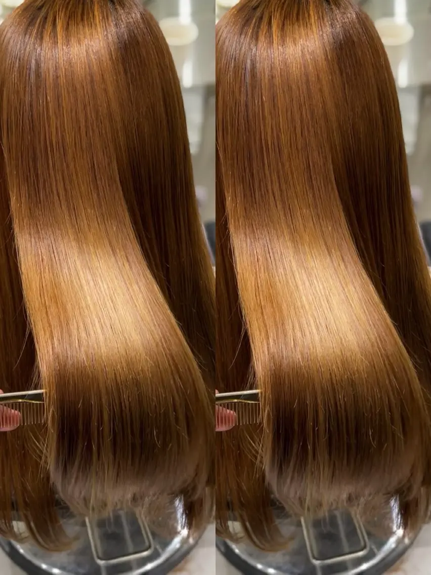 セミロング カット ヘアカラー 縮毛矯正 トリートメント 神戸三宮/店長/縮 毛/髪質改善/北郷のヘアスタイル