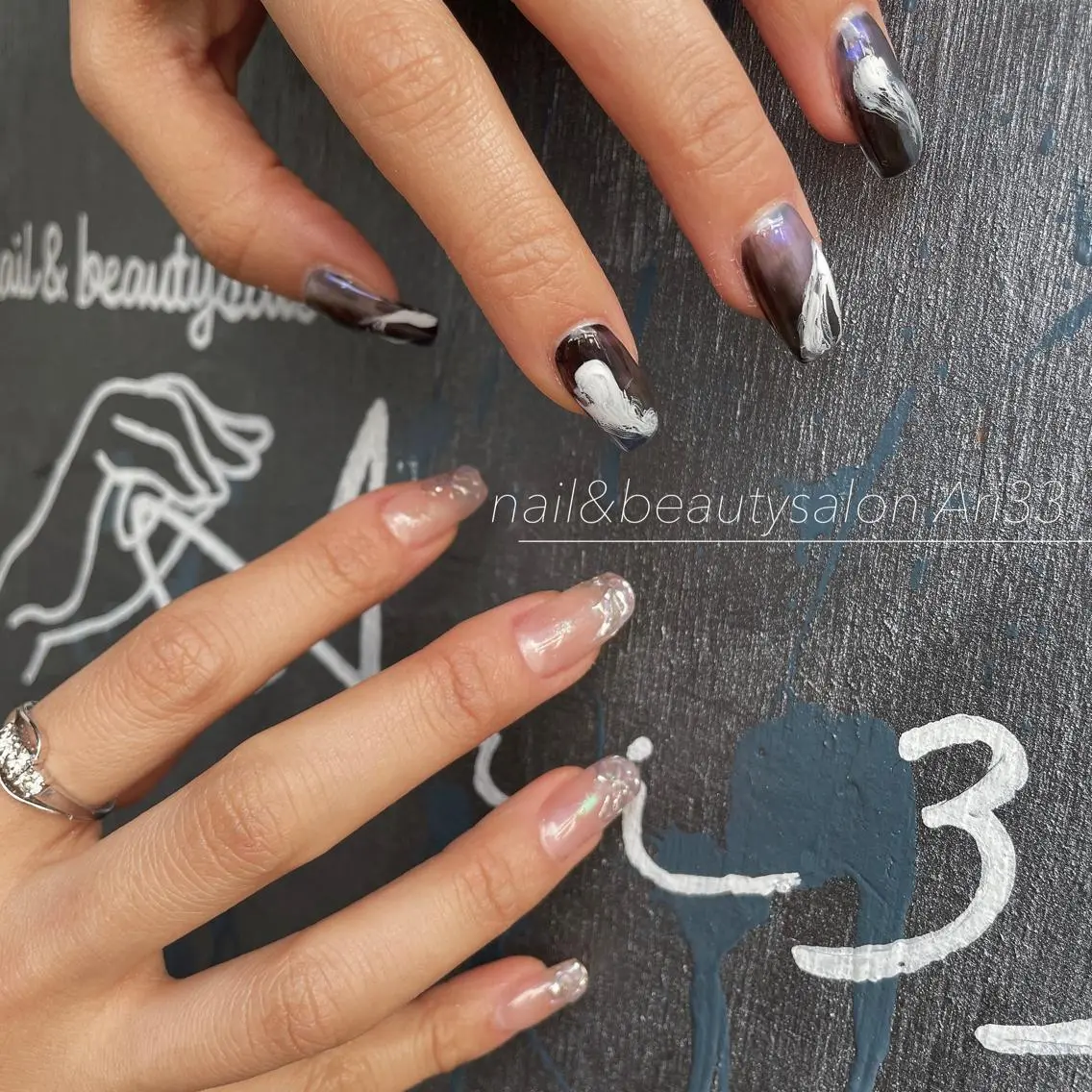 ネイル ニュアンスネイル ハンドネイル プライベートサロン Ari33nailのネイルデザイン