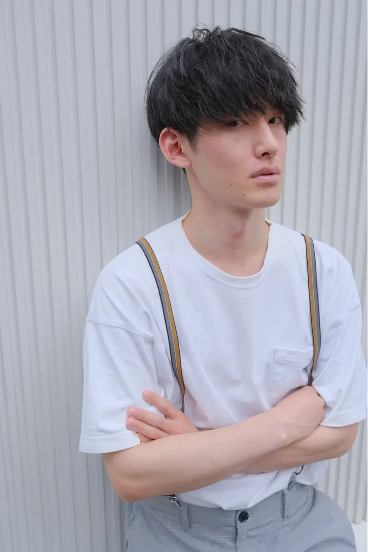 ショート パーマ メンズ カット パーマ 吉岡 昌吾のヘアスタイル