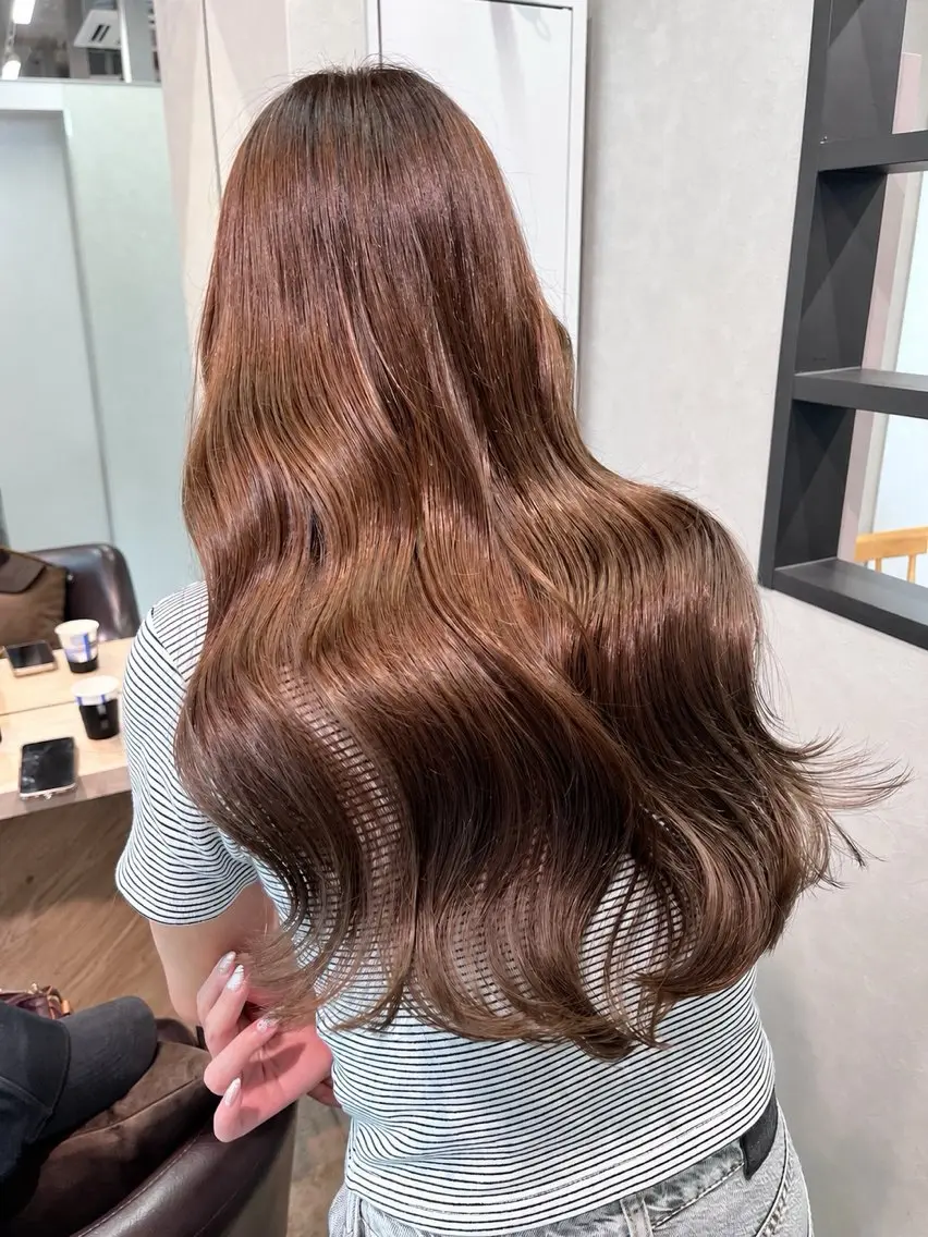 ロング カット ヘアカラー トリートメント 透明感カラー👑 井上美乃里のヘアスタイル