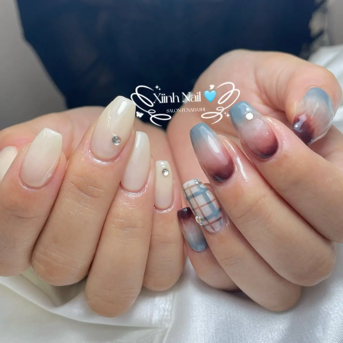 ネイル チークネイル 桜ネイル 長さ出し フットネイル ジェルネイル ハンドネイル XIINH NAIL SALONのネイルデザイン