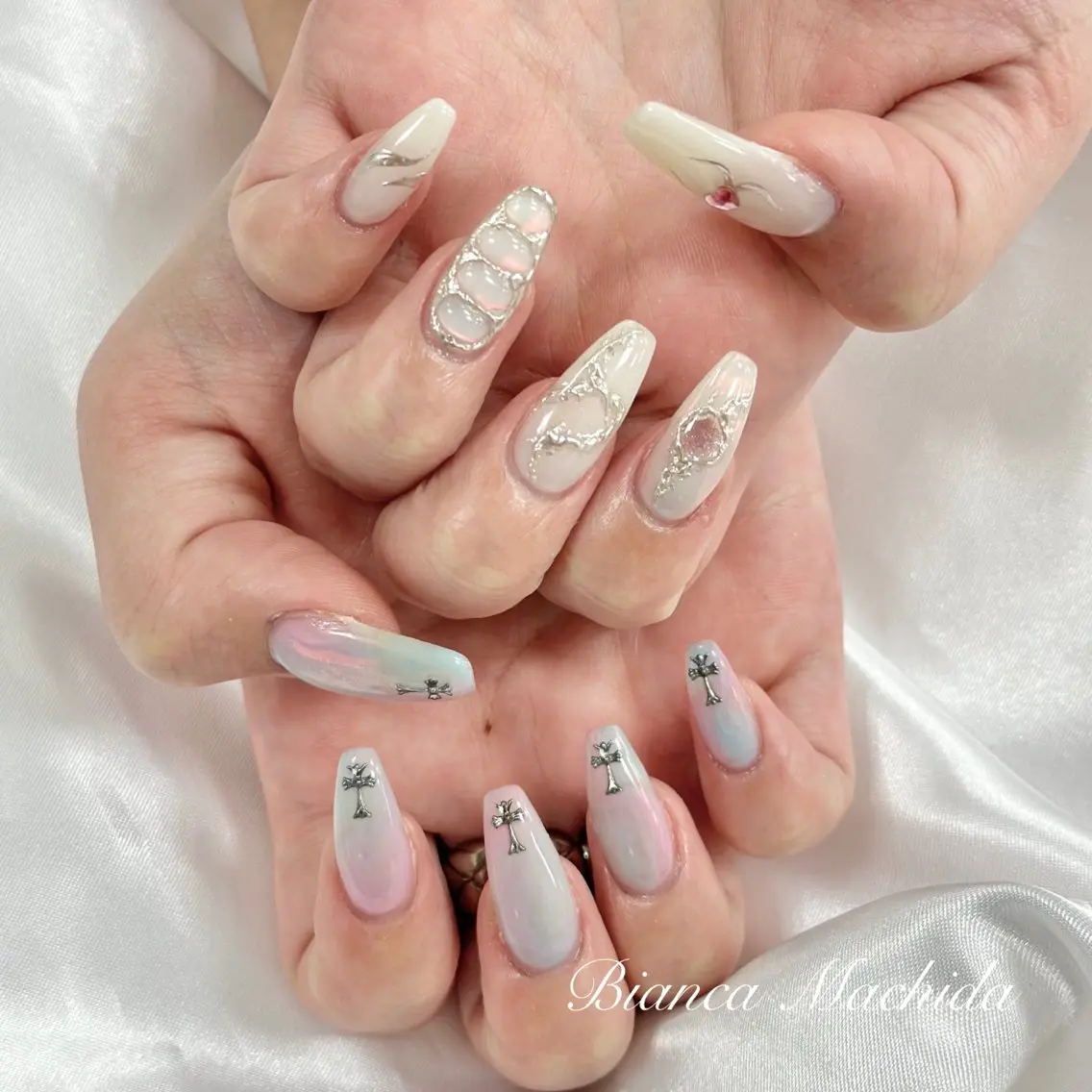 ネイル 持ち込み ハンドネイル Bianca👼🏻 OIKAWAのネイルデザイン