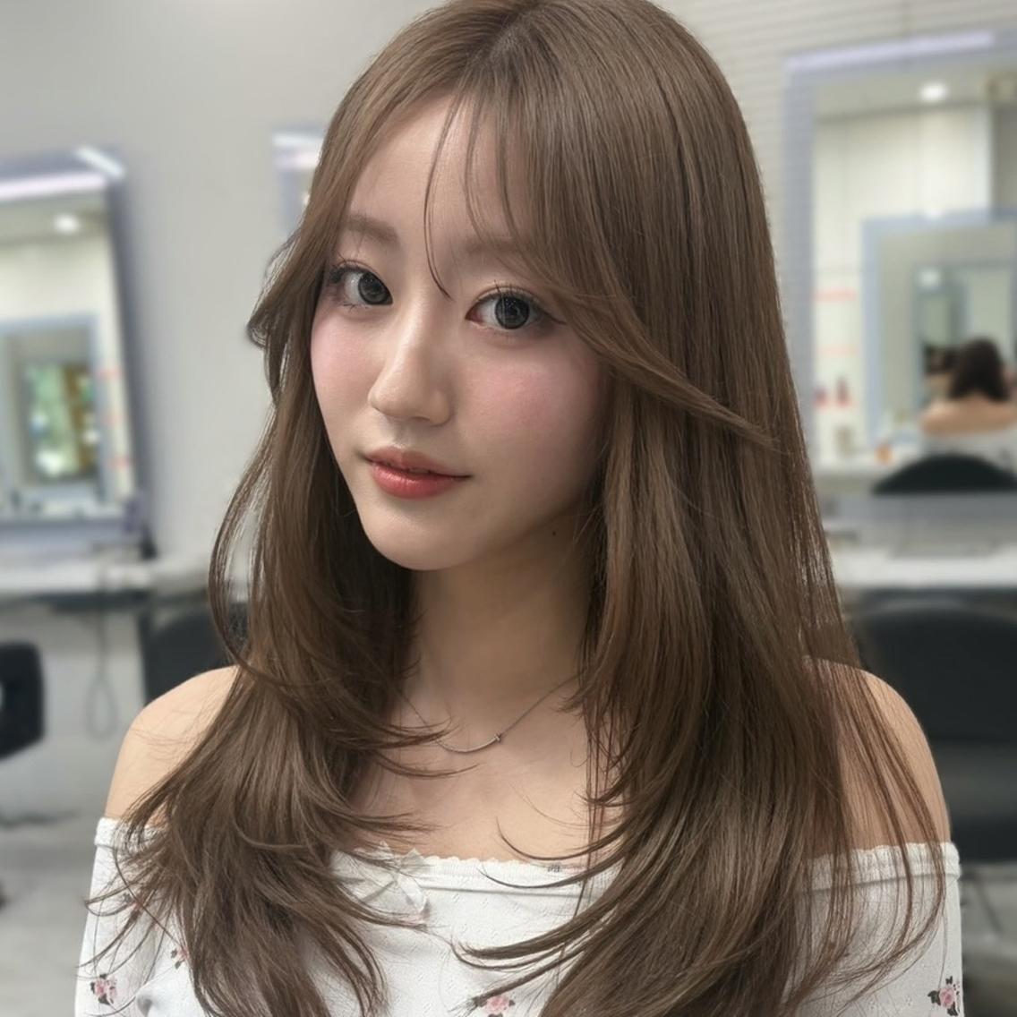 カラー 透明感🍃韓国風赤み 消し/トレンドカラーのヘアスタイル