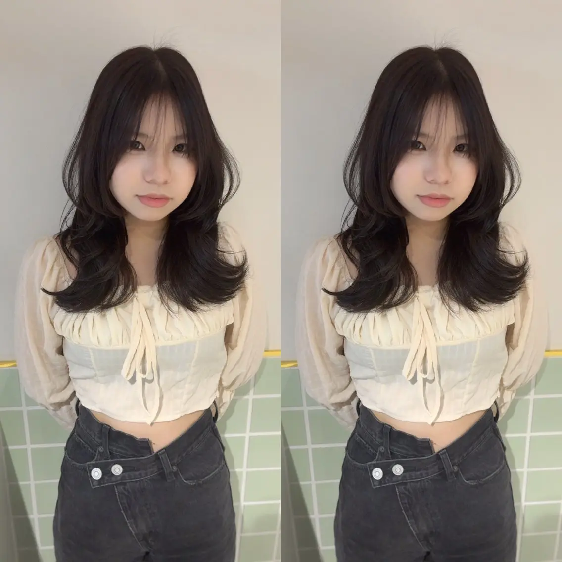 ミディアム カラー 透明感カラー 盛れる艶カラー× レイヤーカット/咲来のヘアスタイル