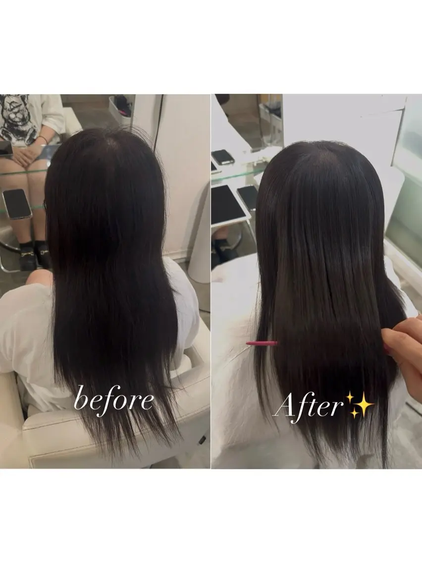 ロング 髪質改善 縮毛矯正 縮毛矯正 原宿♡縮毛矯正♡透明 感カラー【MAYU】のヘアスタイル