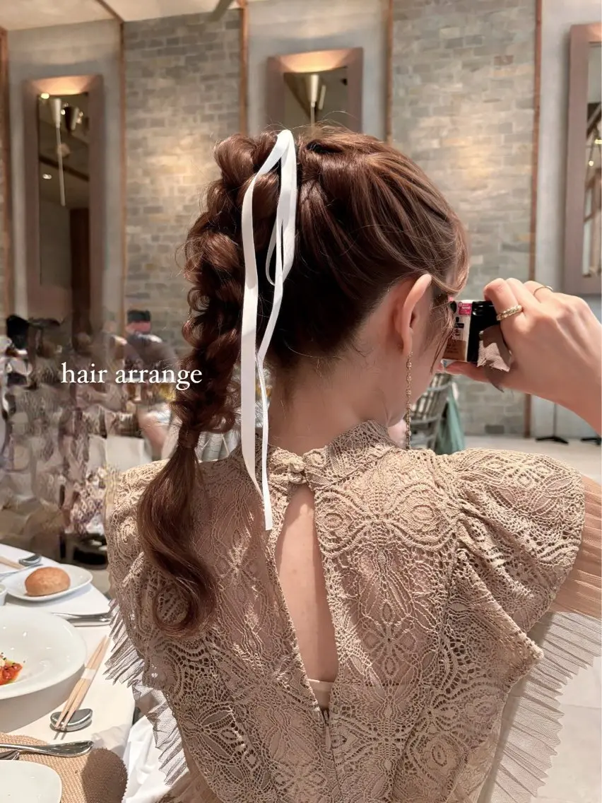 ロング ヘアアレンジ ポニーテール ロング BiBi 武田 あやのヘアスタイル
