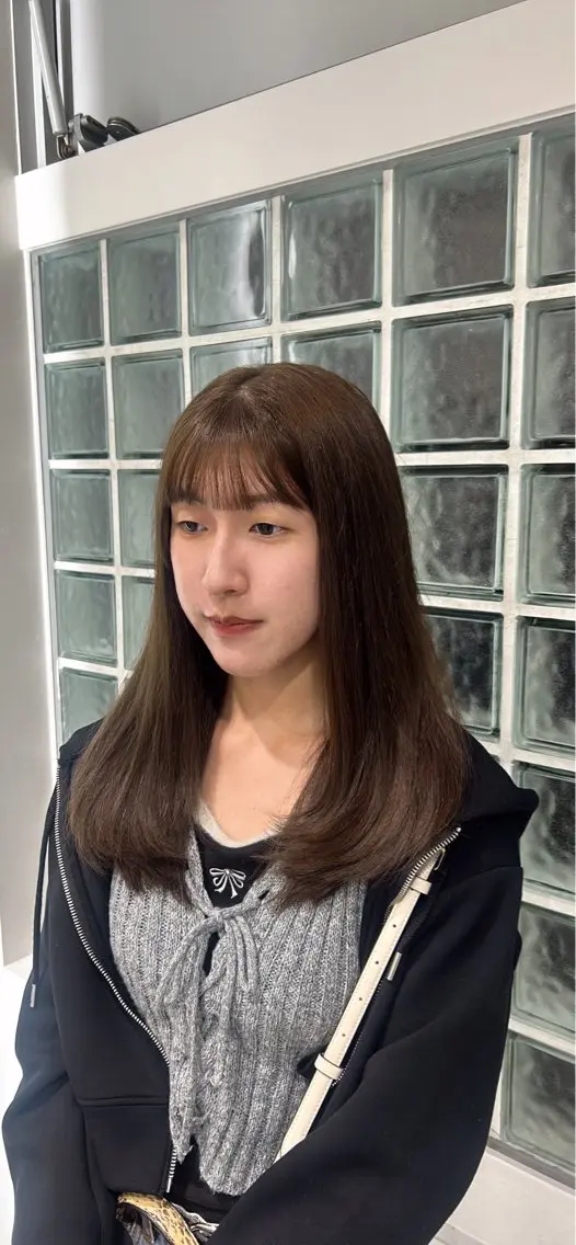 ロング カラー カット 縮毛矯正 愛結 暖色カラー🎀🩰のヘアスタイル