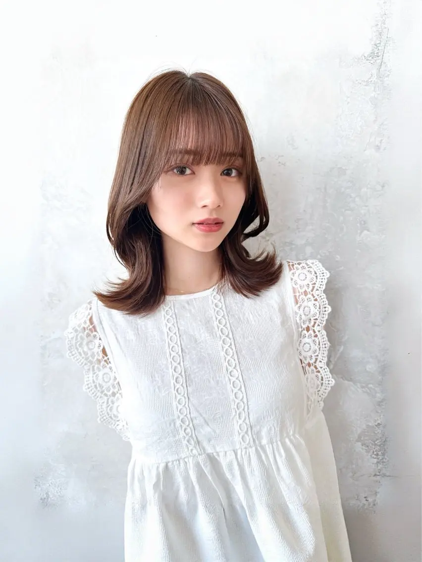 ミディアム くびれヘア 新宿/レイヤー/ amu🫧のヘアスタイル