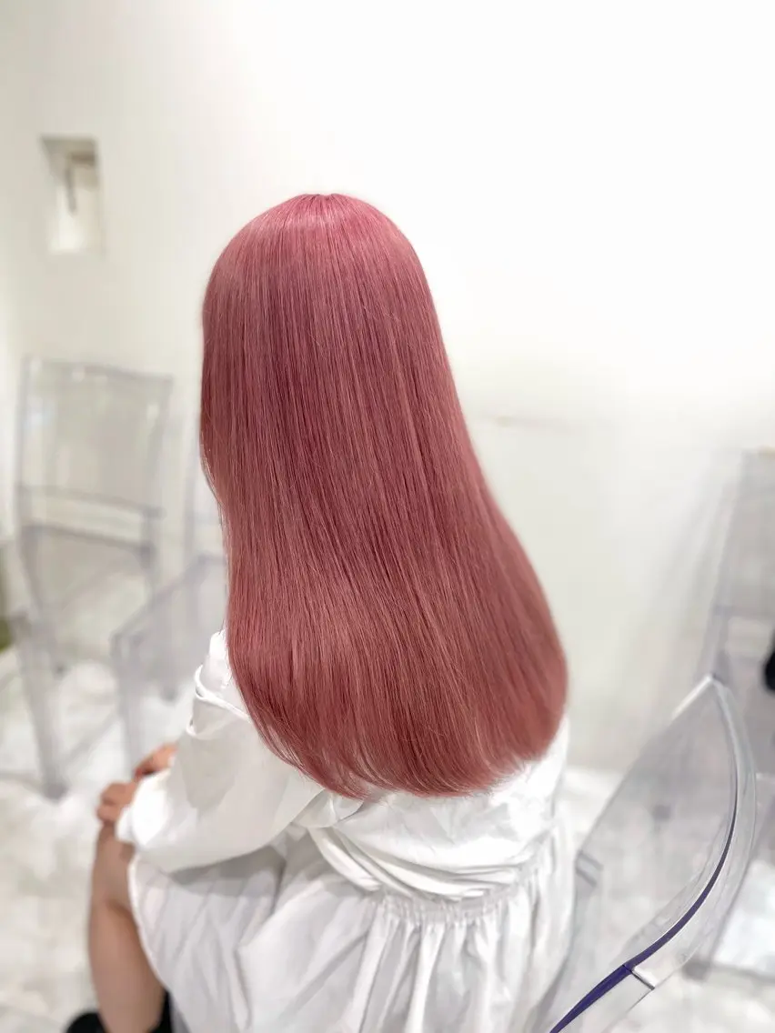 ロング カラー ヘアカラー トリートメント ヘアセット 色落ち綺麗🩰ハイ トーン🎀RINKAのヘアスタイル