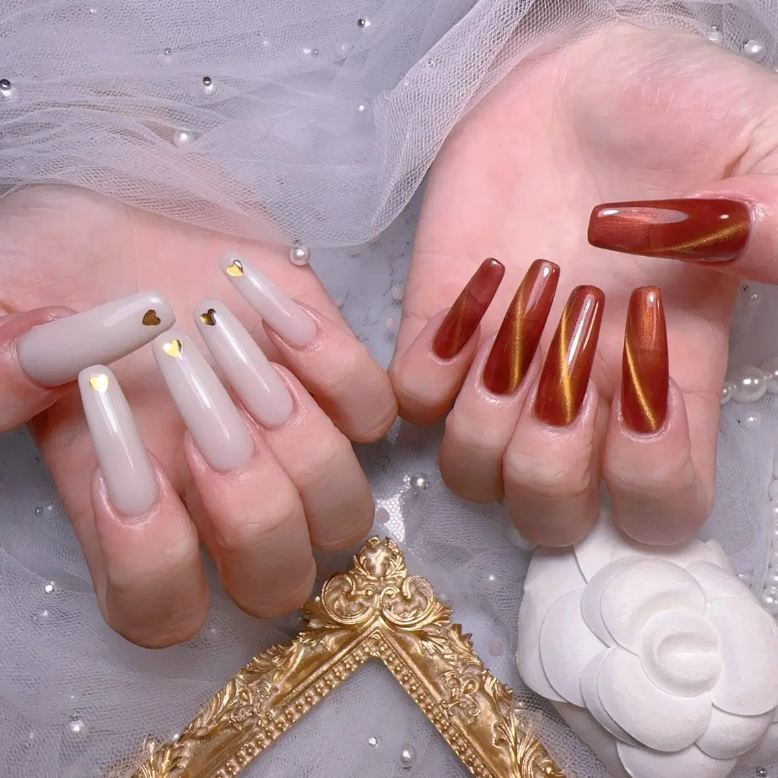 ネイル オーロラネイル フットネイル 韓国ネイル ラメ(グリッター) ラメグラデーション Belle nail salon 新小岩のネイルデザイン