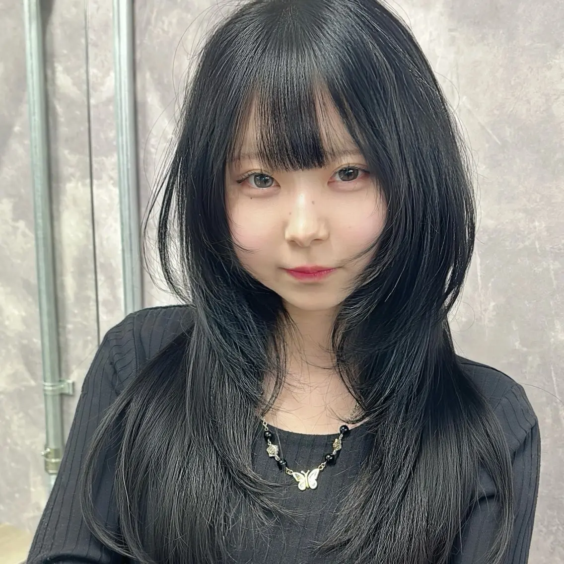 セミロング 顔まわりレイヤー 髪質改善 韓国風ヘア レイヤーカット ウルフカット カット ヘアカラー トリートメント ヘアセット ブリーチなしカラー/ 髪質改善 佐藤 豪のヘアスタイル