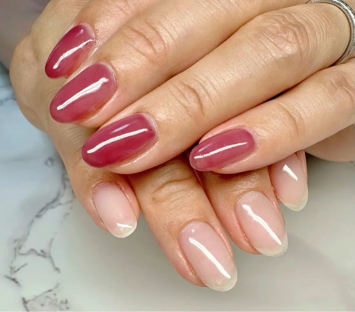 ネイル オーロラネイル フレンチネイル マグネットネイル ニュアンスネイル ワンカラーネイル Mai’s nailのネイルデザイン