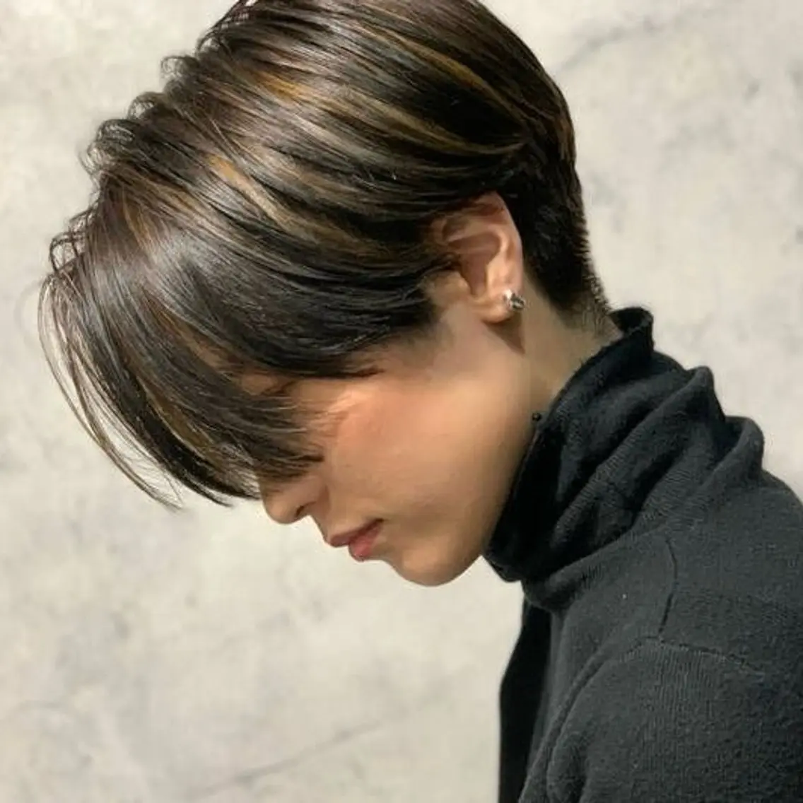 パーマ メンズ 曲がる縮毛矯正/メン ズカット髪質改善のヘアスタイル
