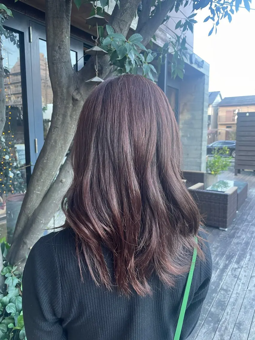 ロング カラー 梨子🐣艶カラー🌈 ダメージレス💖のヘアスタイル