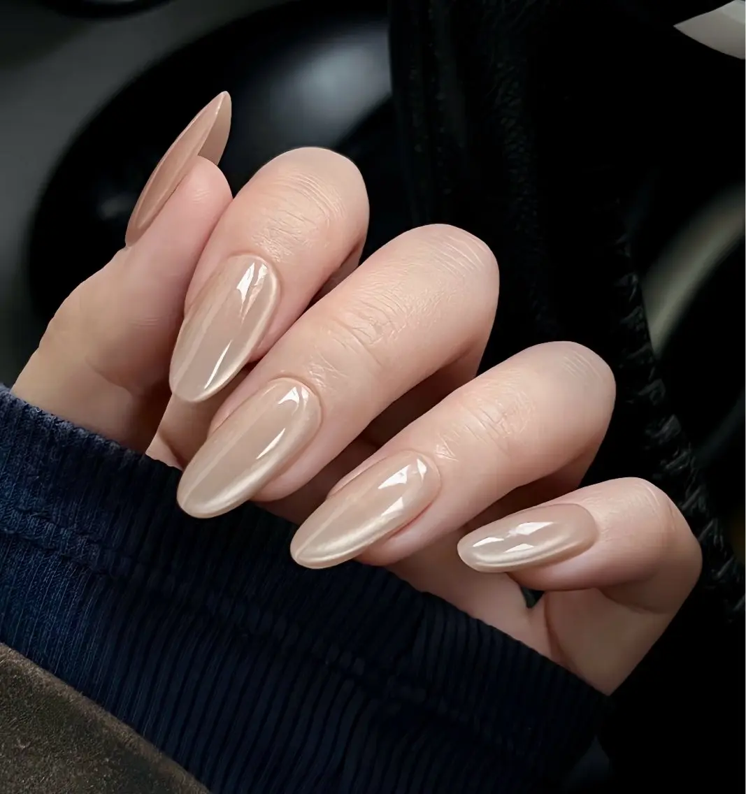 ネイル アートネイル オーロラネイル チークネイル 長さ出し フレンチネイル ハンドネイル Yumi Nail Seiのネイルデザイン