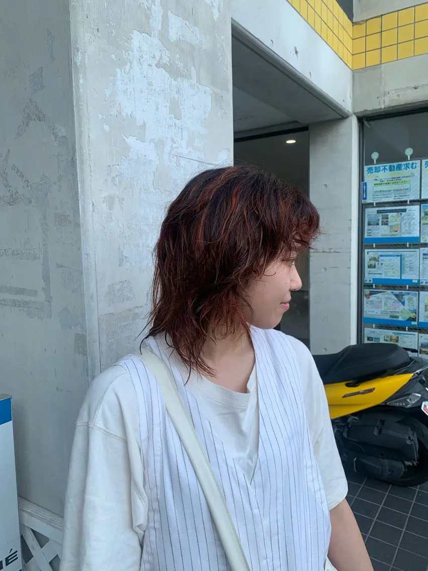 ミディアム ヘアカラー トリートメント 髪質改善/縮毛矯正 透明感カラー/スバルのヘアスタイル